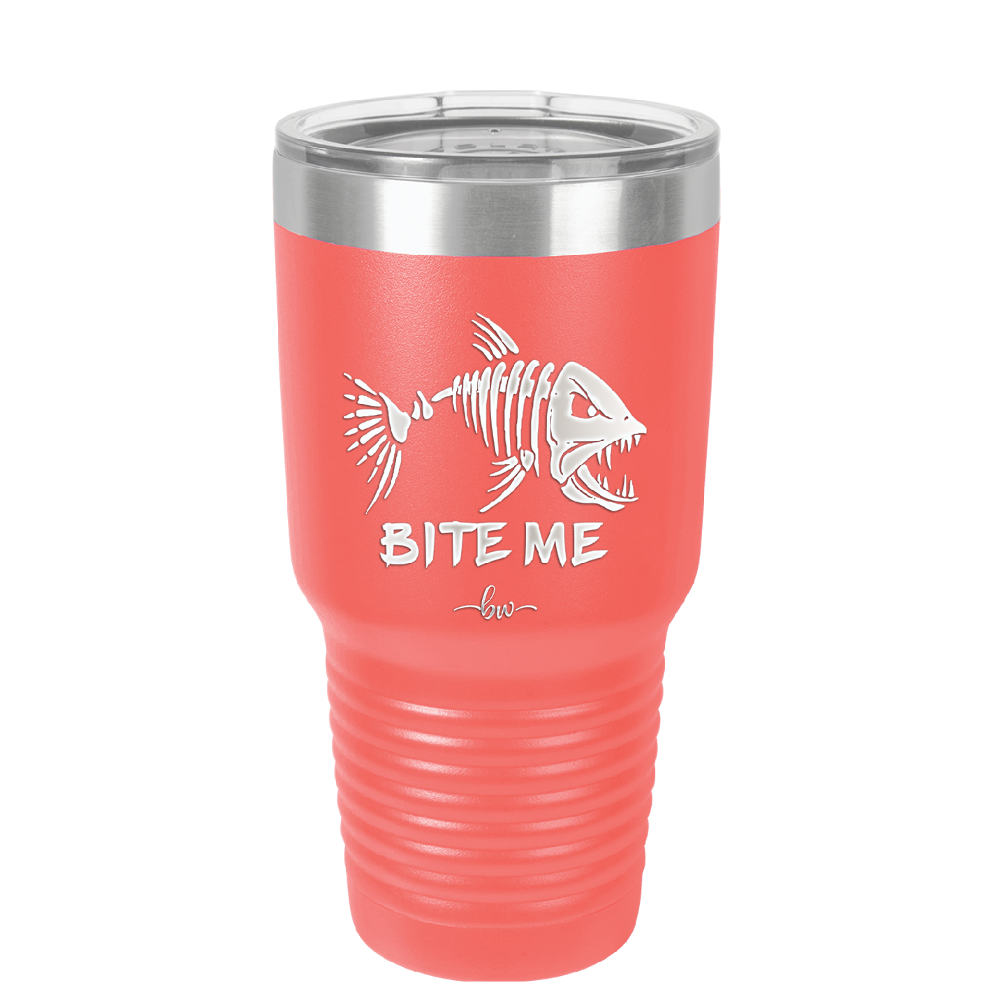 Bite Me Fish Bone - Laser Engraved Stainless Steel Drinkware - 1299 -