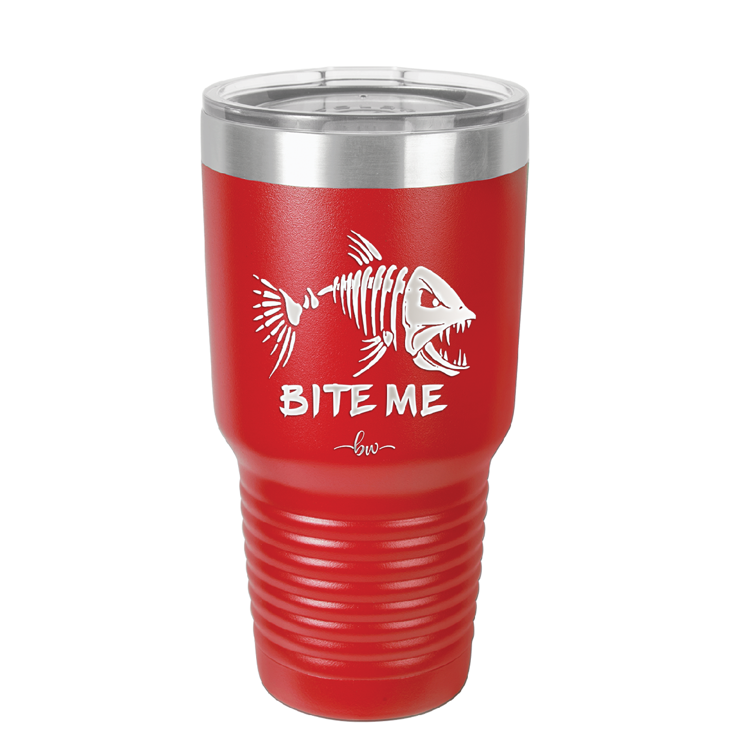 Bite Me Fish Bone - Laser Engraved Stainless Steel Drinkware - 1299 -