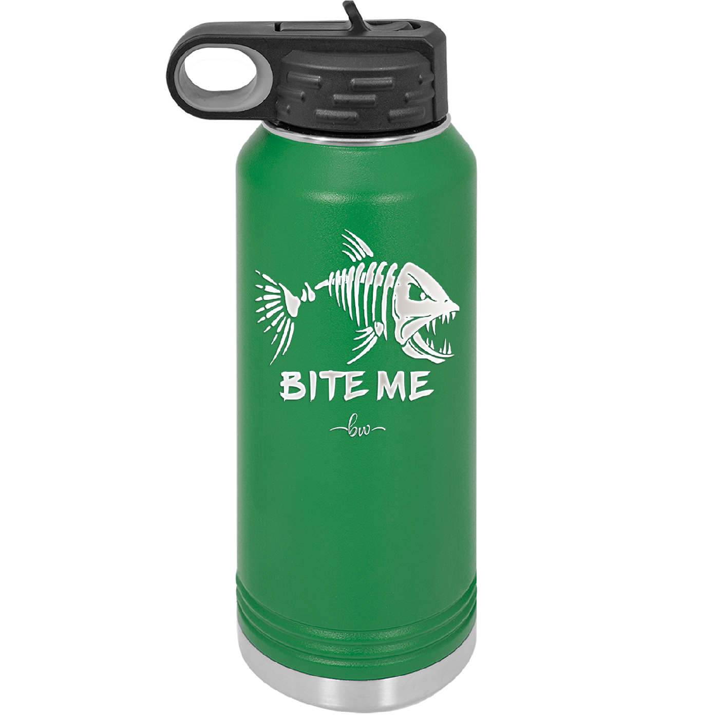 Bite Me Fish Bone - Laser Engraved Stainless Steel Drinkware - 1299 -