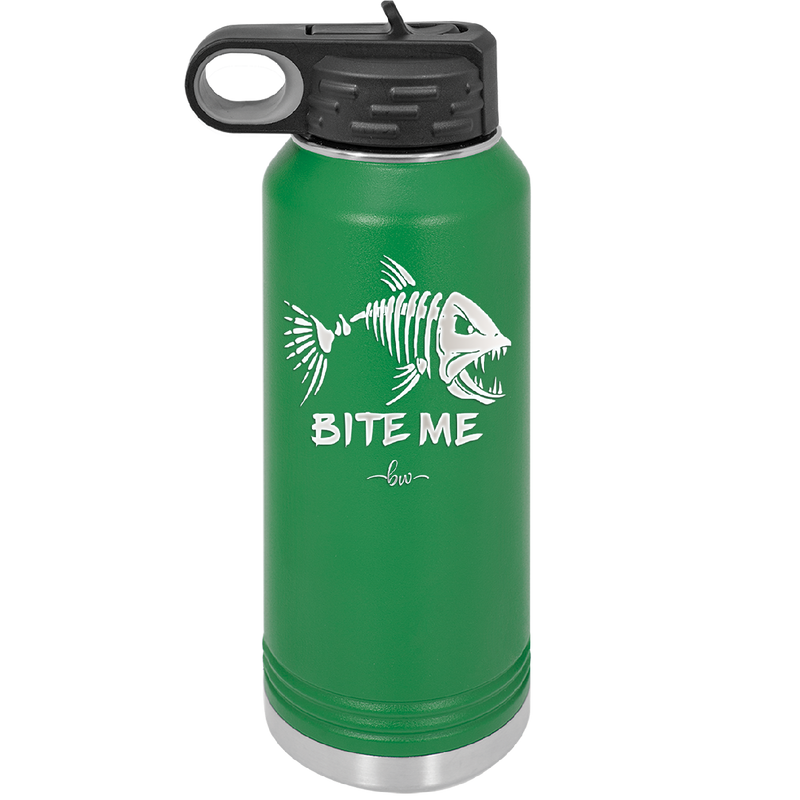 Bite Me Fish Bone - Laser Engraved Stainless Steel Drinkware - 1299 -