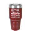 Alcohol Goes in, Wisdom Comes Out - Laser Engraved Stainless Steel Drinkware - 1309 -