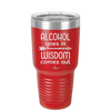 Alcohol Goes in, Wisdom Comes Out - Laser Engraved Stainless Steel Drinkware - 1309 -