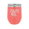 Fresh Outta Flying Fucks to Give - Laser Engraved Stainless Steel Drinkware - 1322 -