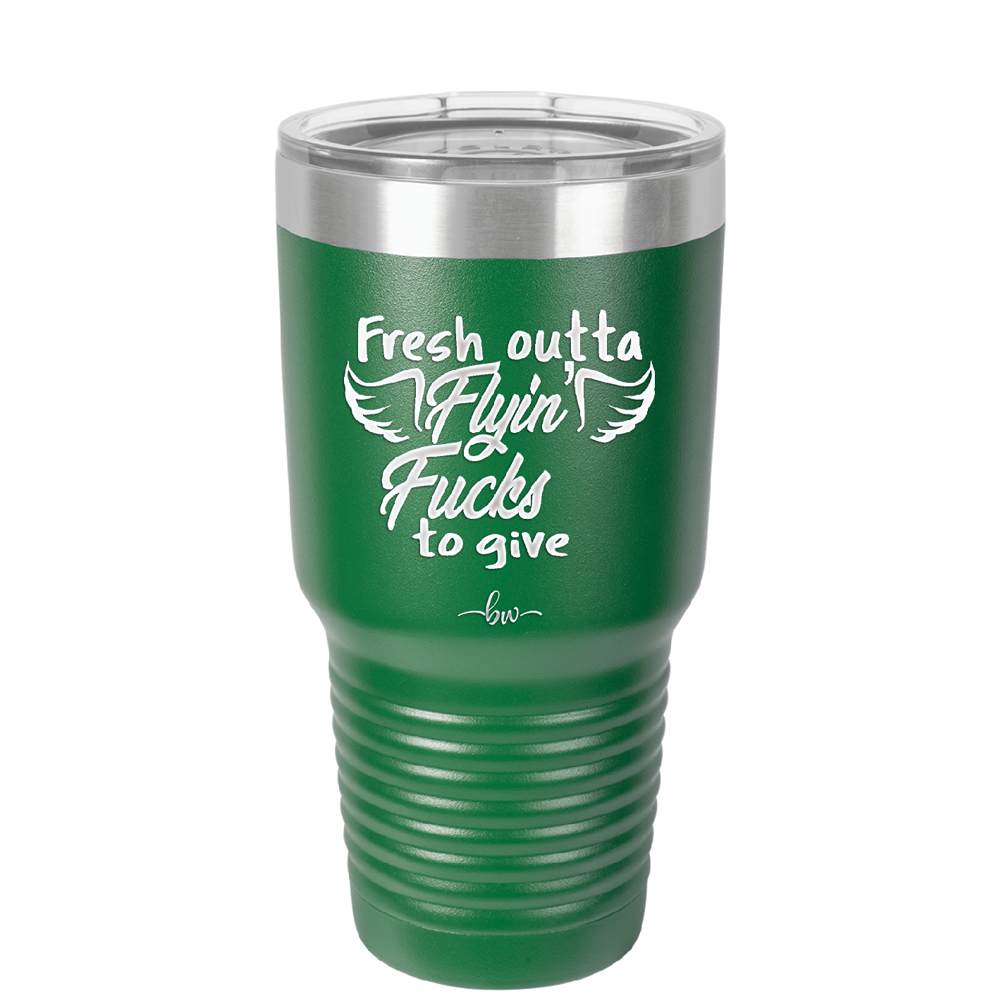 Fresh Outta Flying Fucks to Give - Laser Engraved Stainless Steel Drinkware - 1322 -