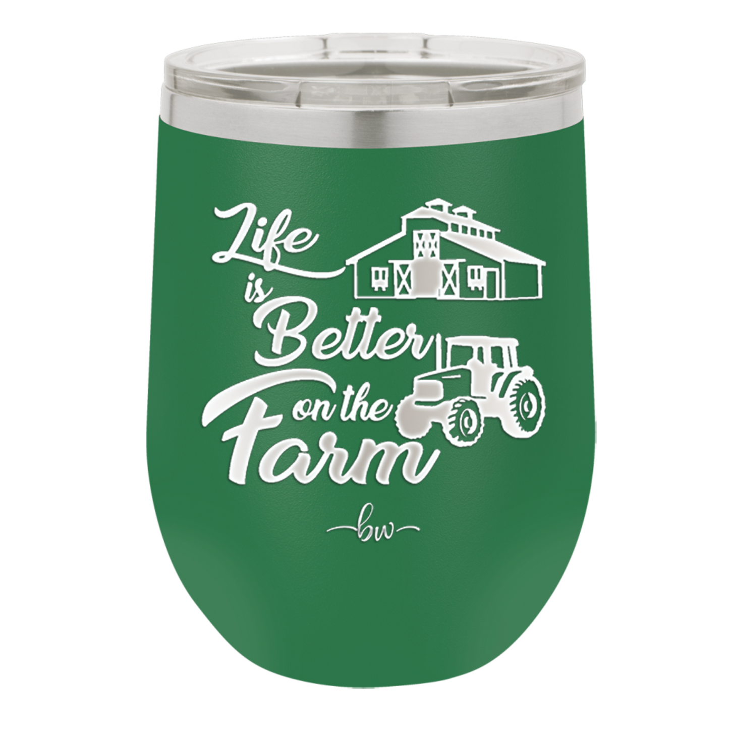 Life is Better on the Farm - Laser Engraved Stainless Steel Drinkware - 1333 -