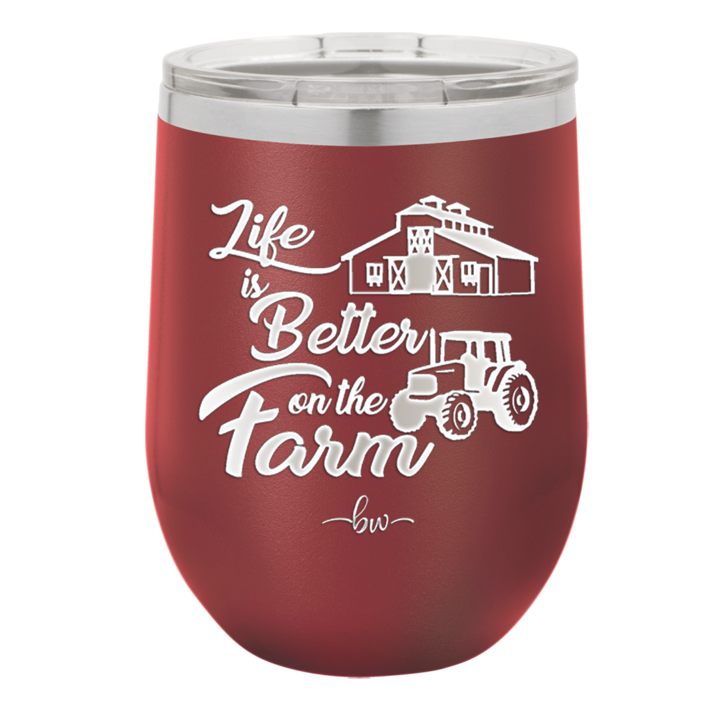Life is Better on the Farm - Laser Engraved Stainless Steel Drinkware - 1333 -
