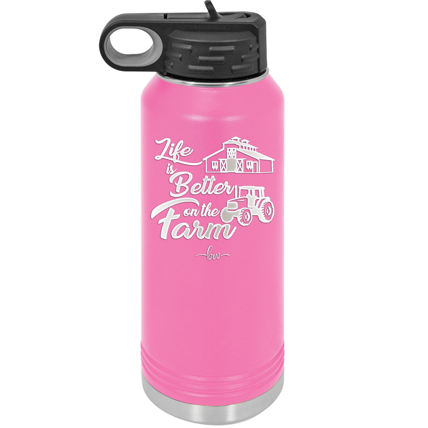 Life is Better on the Farm - Laser Engraved Stainless Steel Drinkware - 1333 -