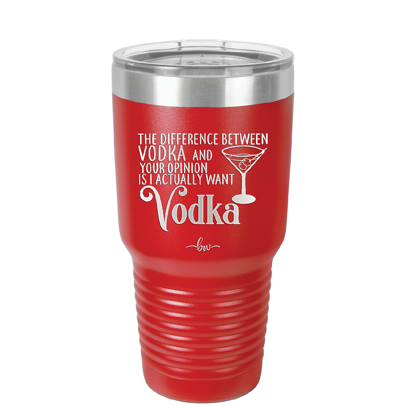 The Difference Between Vodka and Your Opinion is I Actually Want Vodka - Laser Engraved Stainless Steel Drinkware - 1341 -