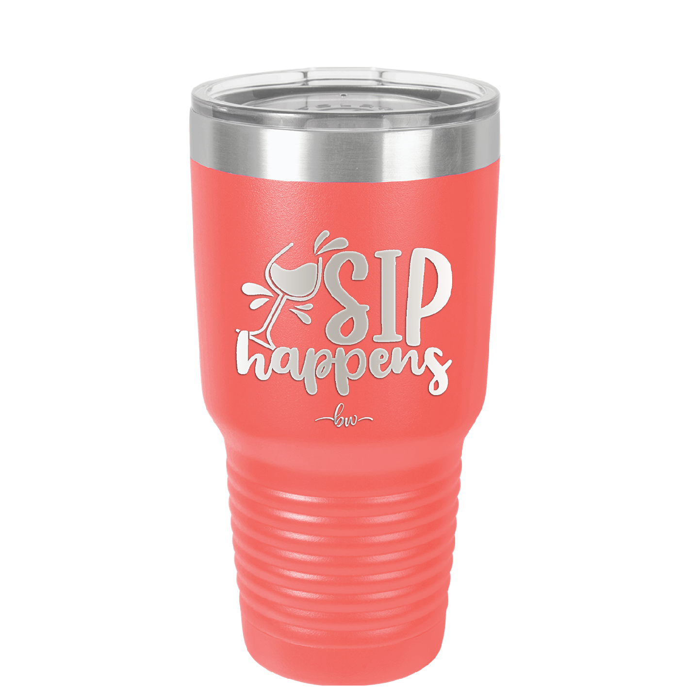 Sip Happens - Laser Engraved Stainless Steel Drinkware - 1348 -