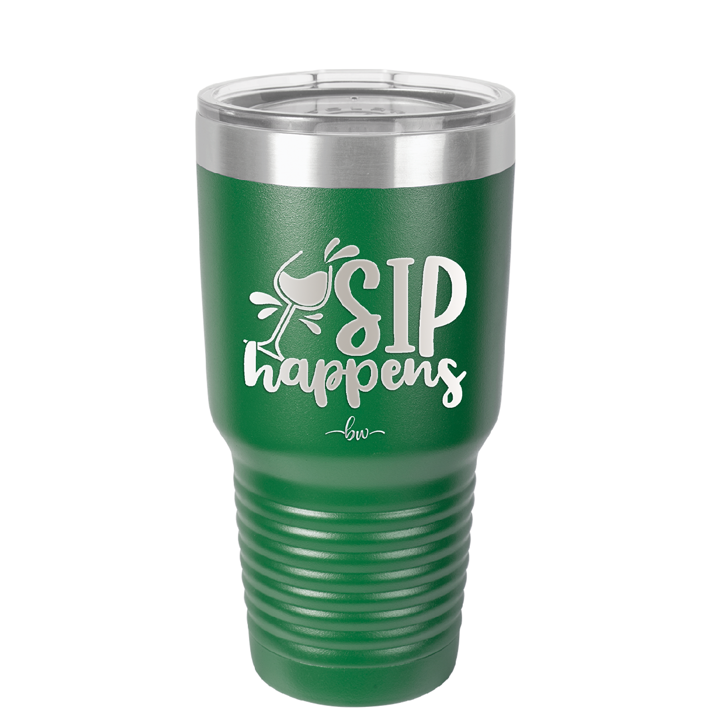 Sip Happens - Laser Engraved Stainless Steel Drinkware - 1348 -