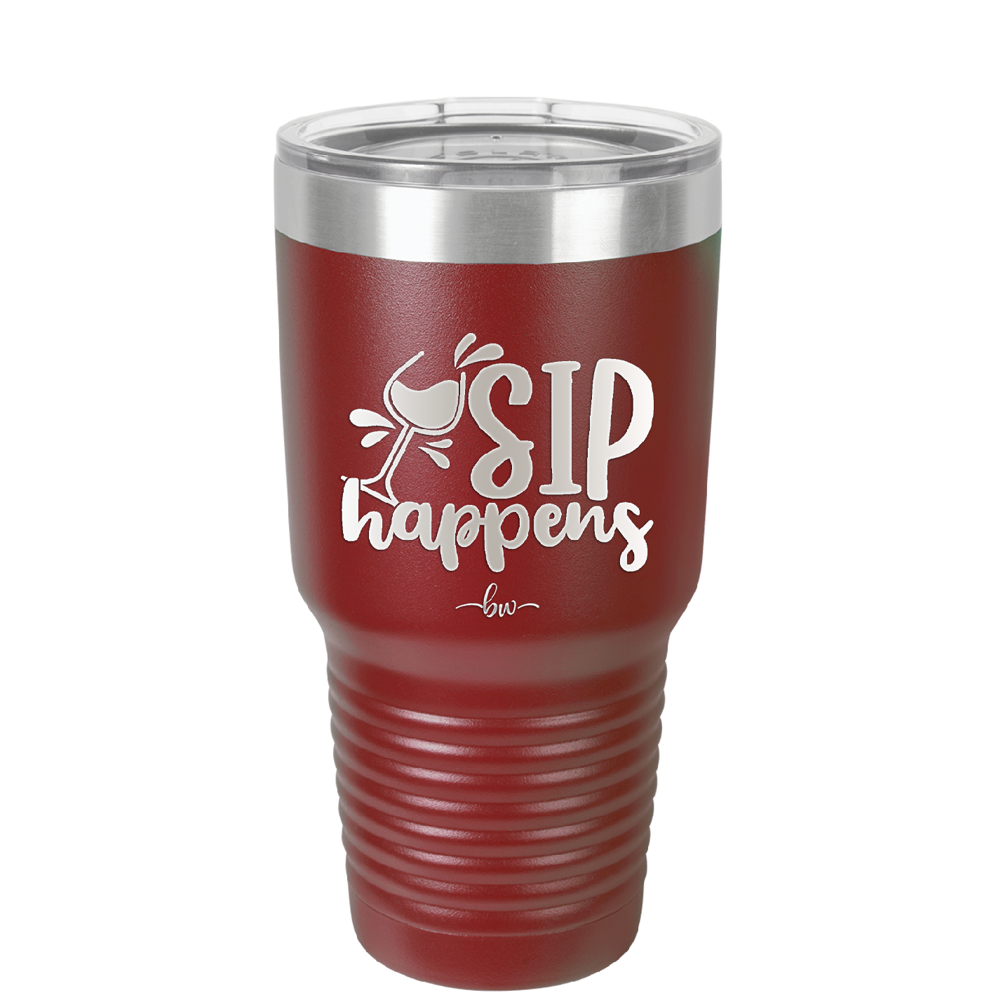 Sip Happens - Laser Engraved Stainless Steel Drinkware - 1348 -