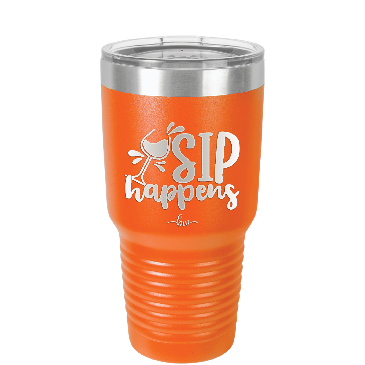 Sip Happens - Laser Engraved Stainless Steel Drinkware - 1348 -