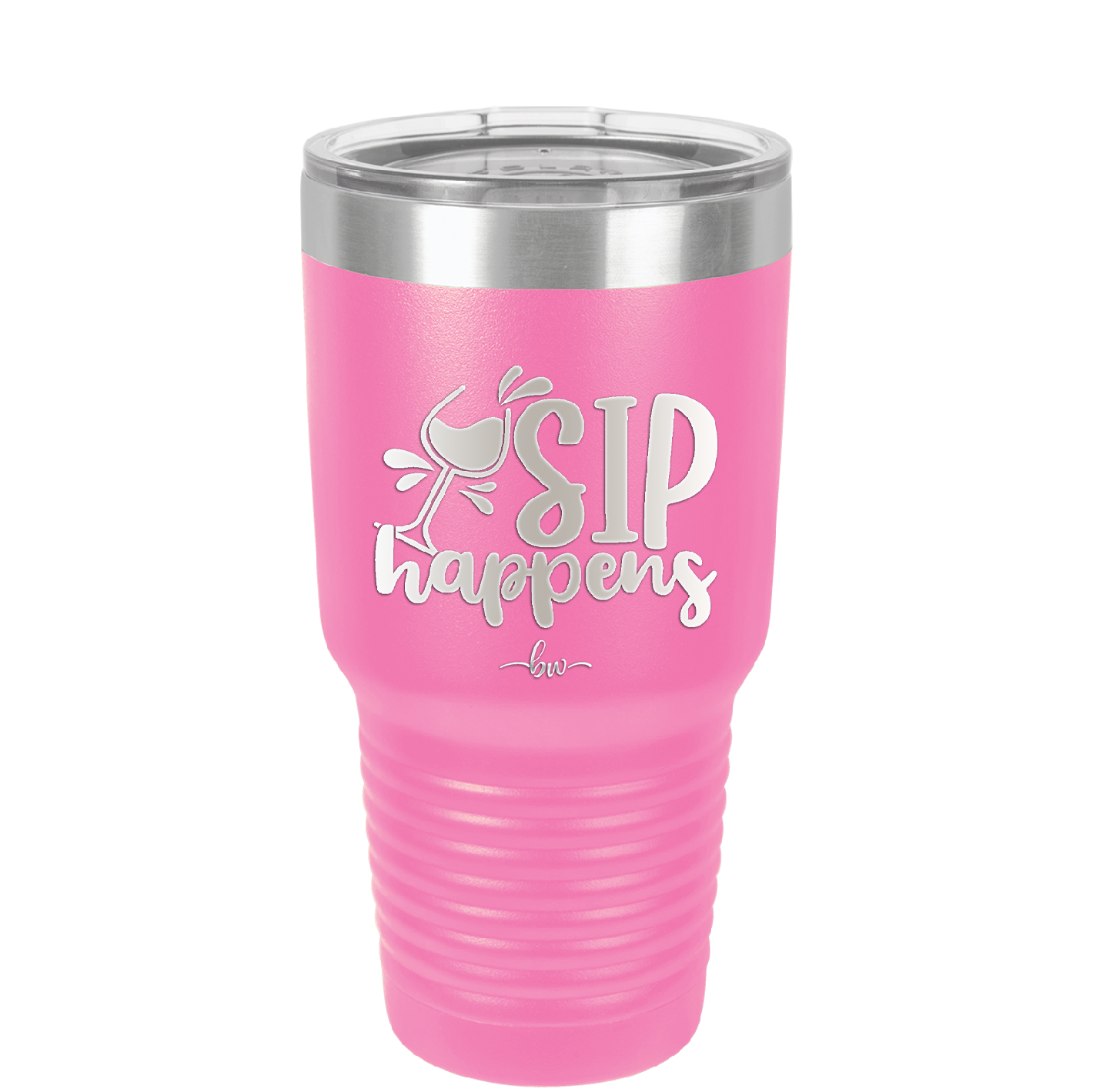 Sip Happens - Laser Engraved Stainless Steel Drinkware - 1348 -