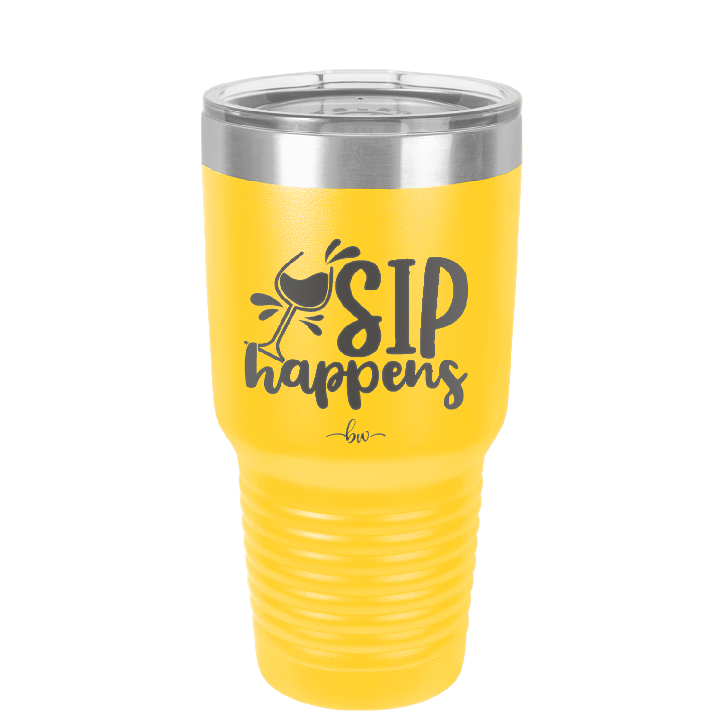 Sip Happens - Laser Engraved Stainless Steel Drinkware - 1348 -