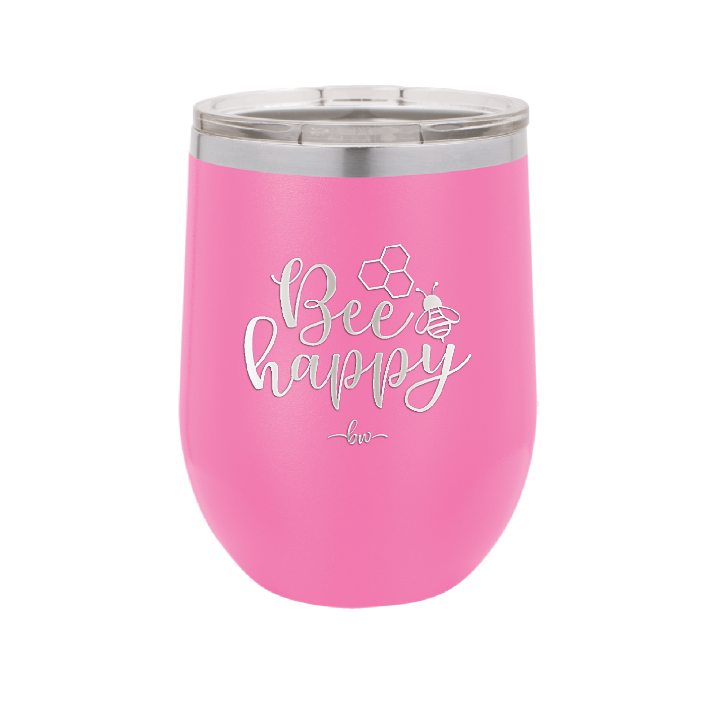 Bee Happy - Laser Engraved Stainless Steel Drinkware - 1373 -