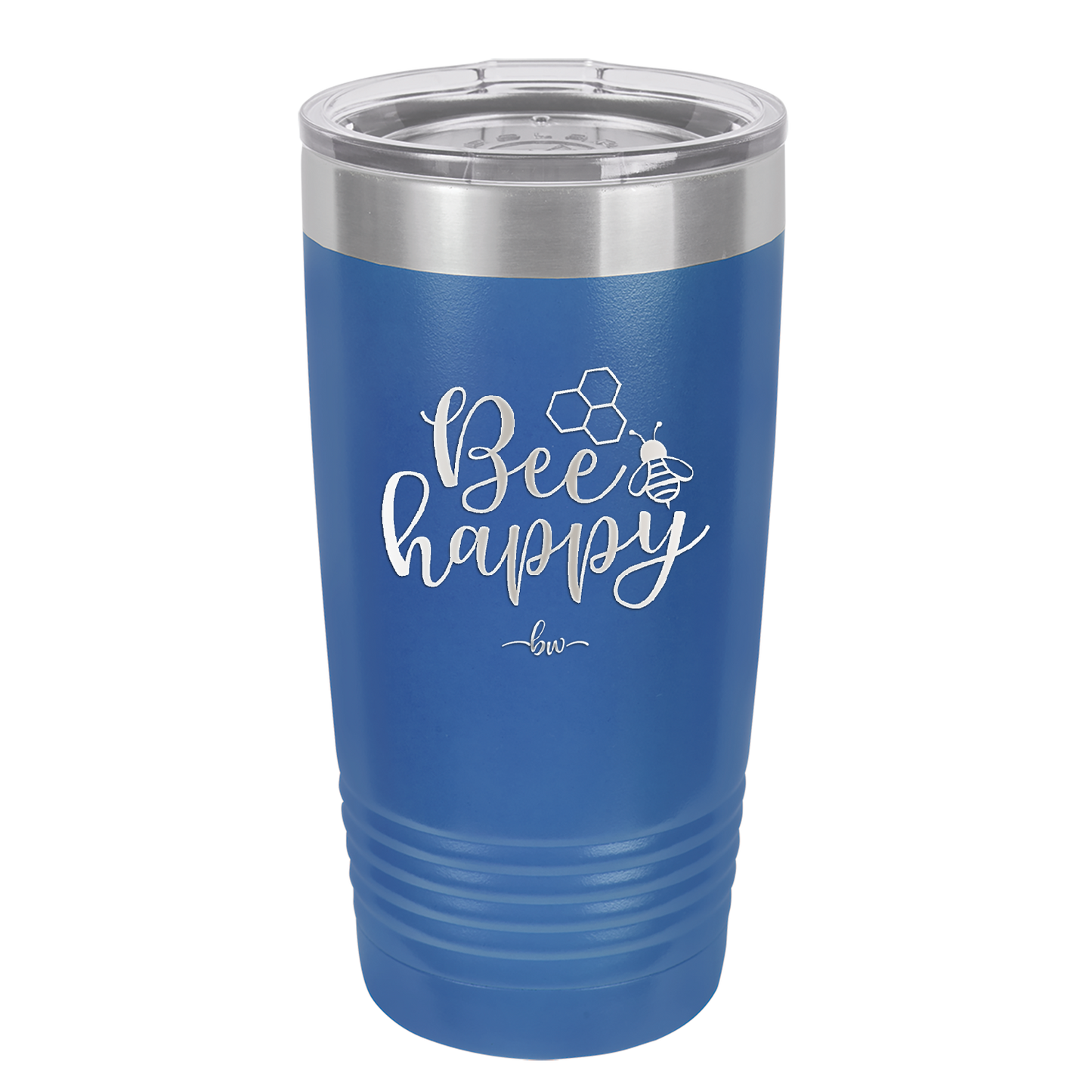 Bee Happy - Laser Engraved Stainless Steel Drinkware - 1373 -