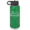 Bee Happy - Laser Engraved Stainless Steel Drinkware - 1373 -