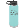 Bee Happy - Laser Engraved Stainless Steel Drinkware - 1373 -
