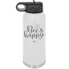 Bee Happy - Laser Engraved Stainless Steel Drinkware - 1373 -