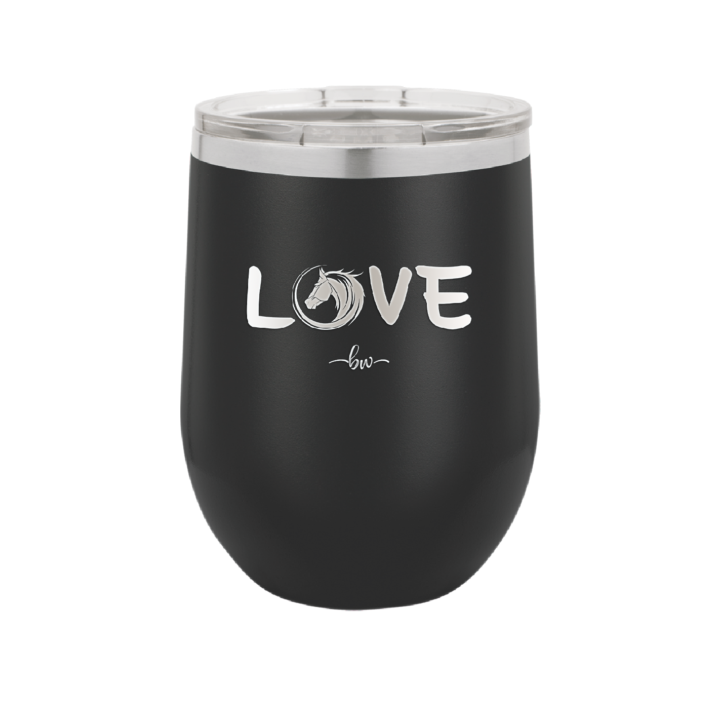 Love Horse Head - Laser Engraved Stainless Steel Drinkware - 1374 -