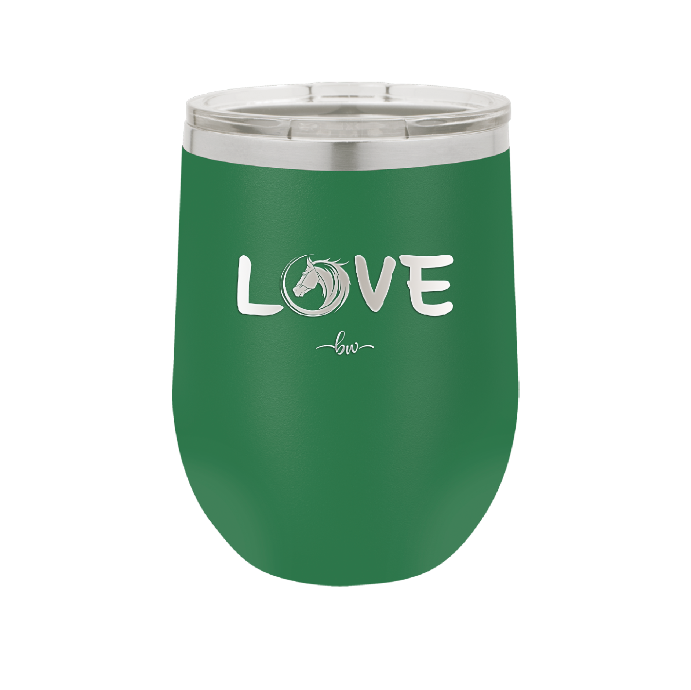 Love Horse Head - Laser Engraved Stainless Steel Drinkware - 1374 -