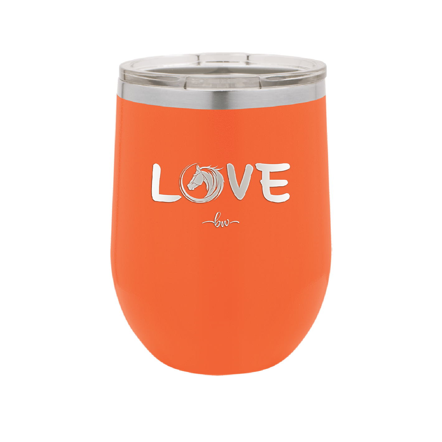 Love Horse Head - Laser Engraved Stainless Steel Drinkware - 1374 -