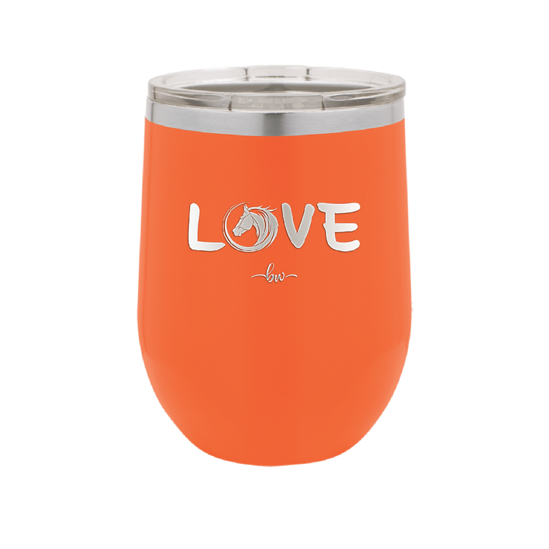Love Horse Head - Laser Engraved Stainless Steel Drinkware - 1374 -