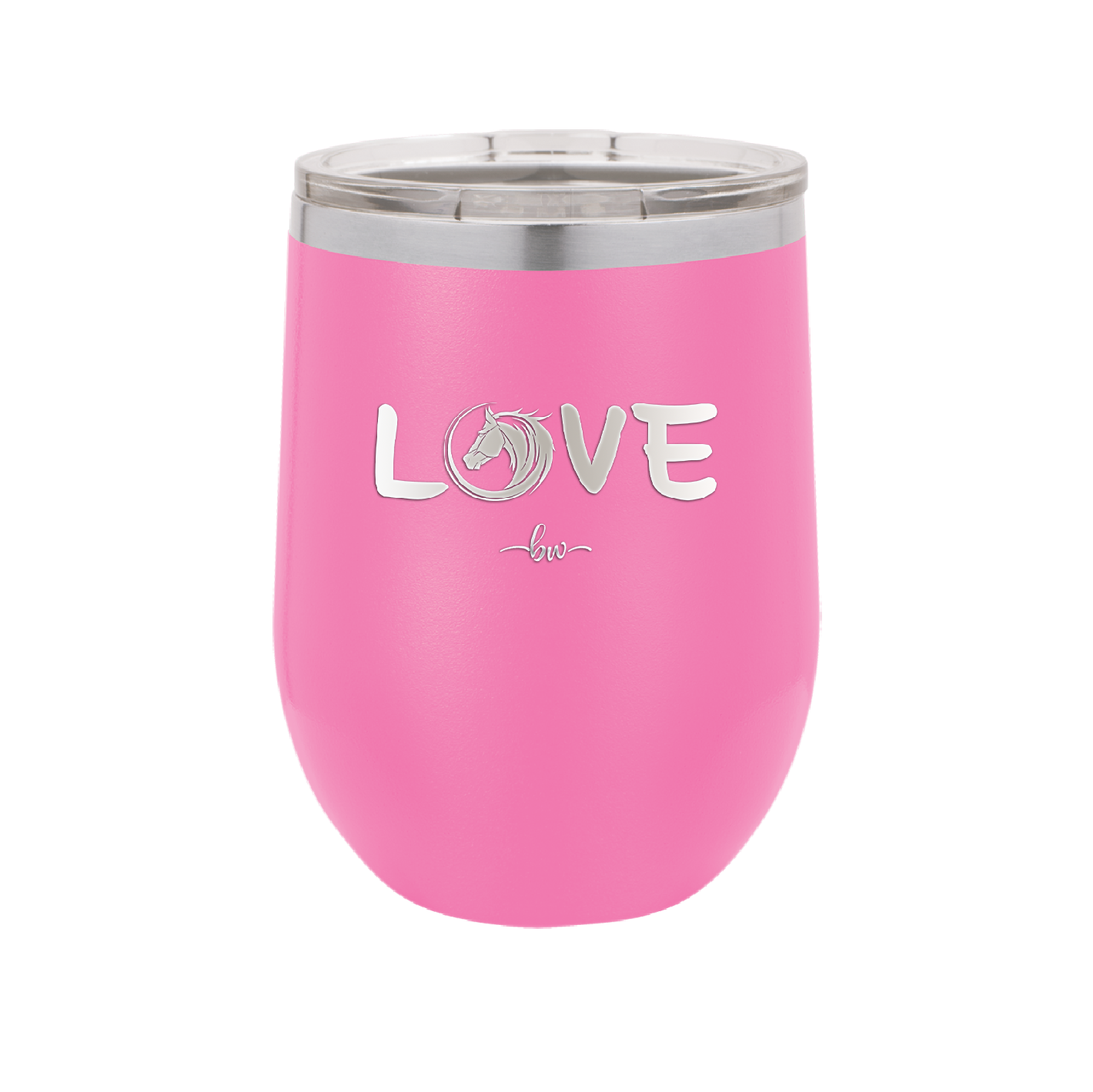 Love Horse Head - Laser Engraved Stainless Steel Drinkware - 1374 -