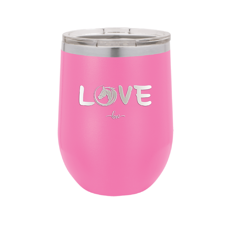 Love Horse Head - Laser Engraved Stainless Steel Drinkware - 1374 -