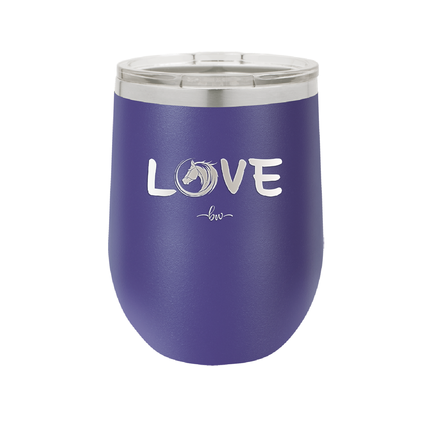 Love Horse Head - Laser Engraved Stainless Steel Drinkware - 1374 -