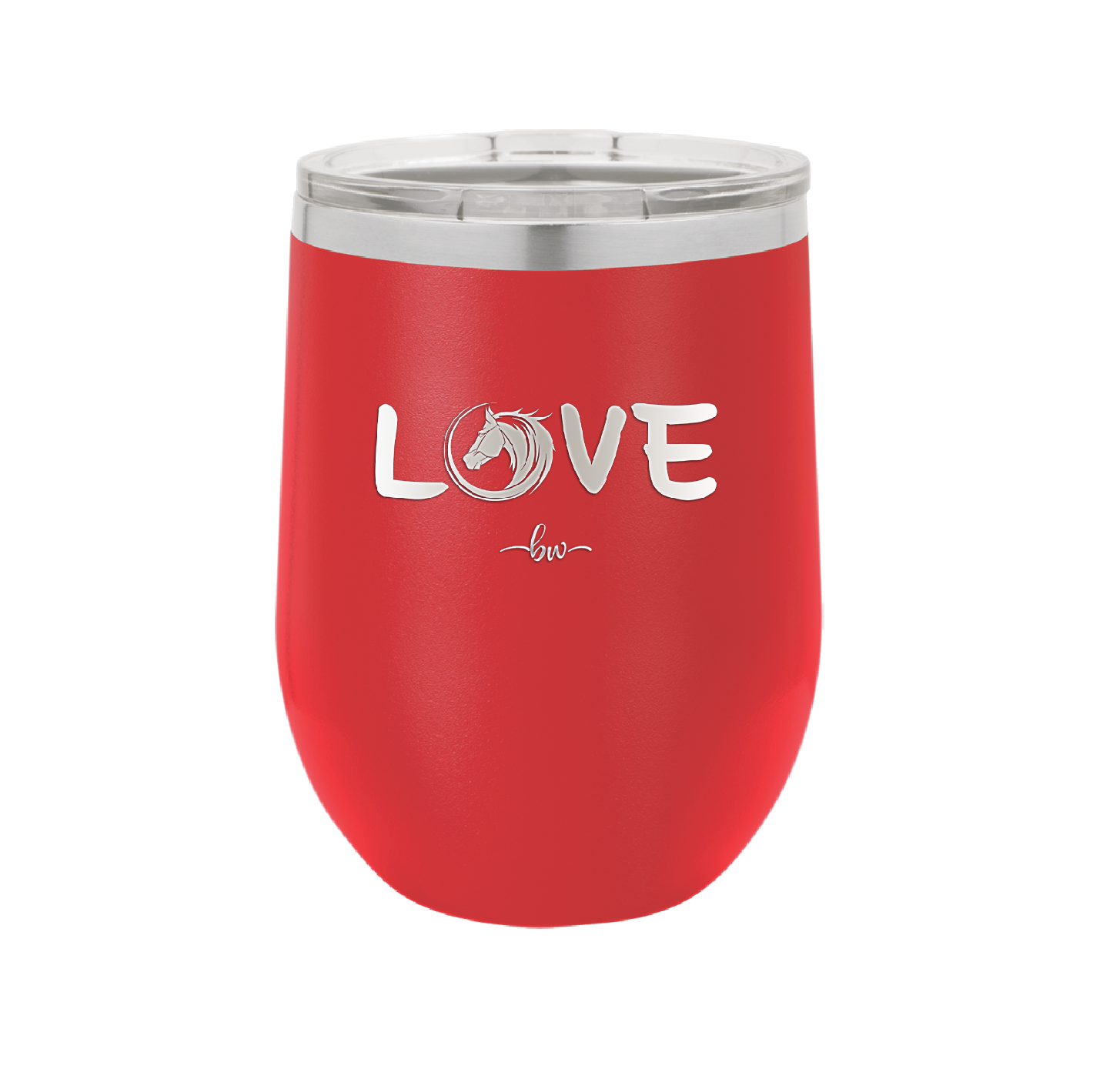Love Horse Head - Laser Engraved Stainless Steel Drinkware - 1374 -
