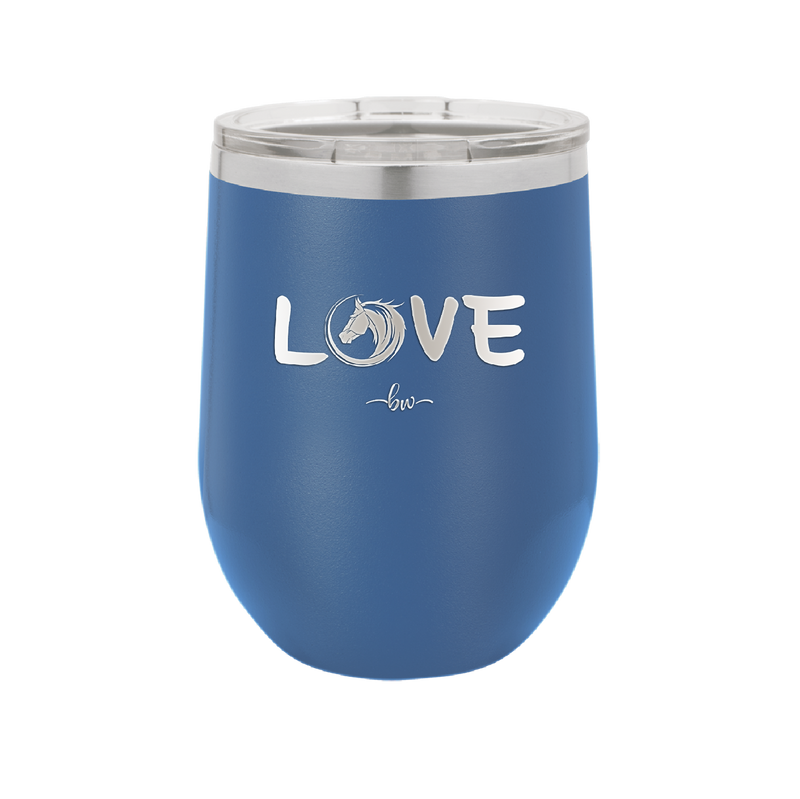 Love Horse Head - Laser Engraved Stainless Steel Drinkware - 1374 -