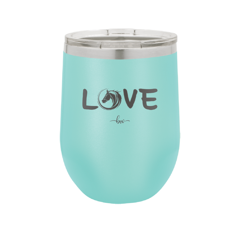 Love Horse Head - Laser Engraved Stainless Steel Drinkware - 1374 -
