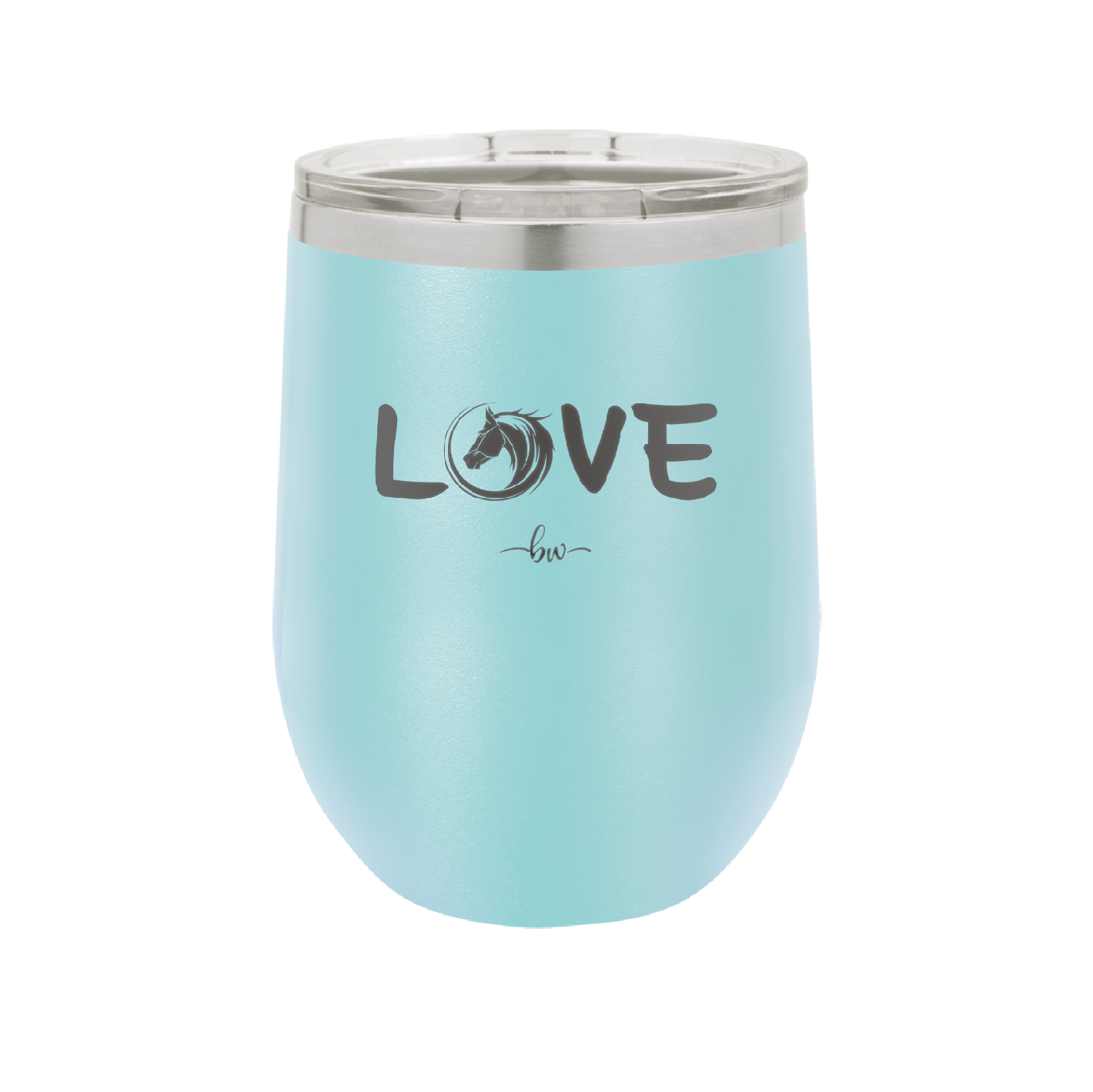 Love Horse Head - Laser Engraved Stainless Steel Drinkware - 1374 -