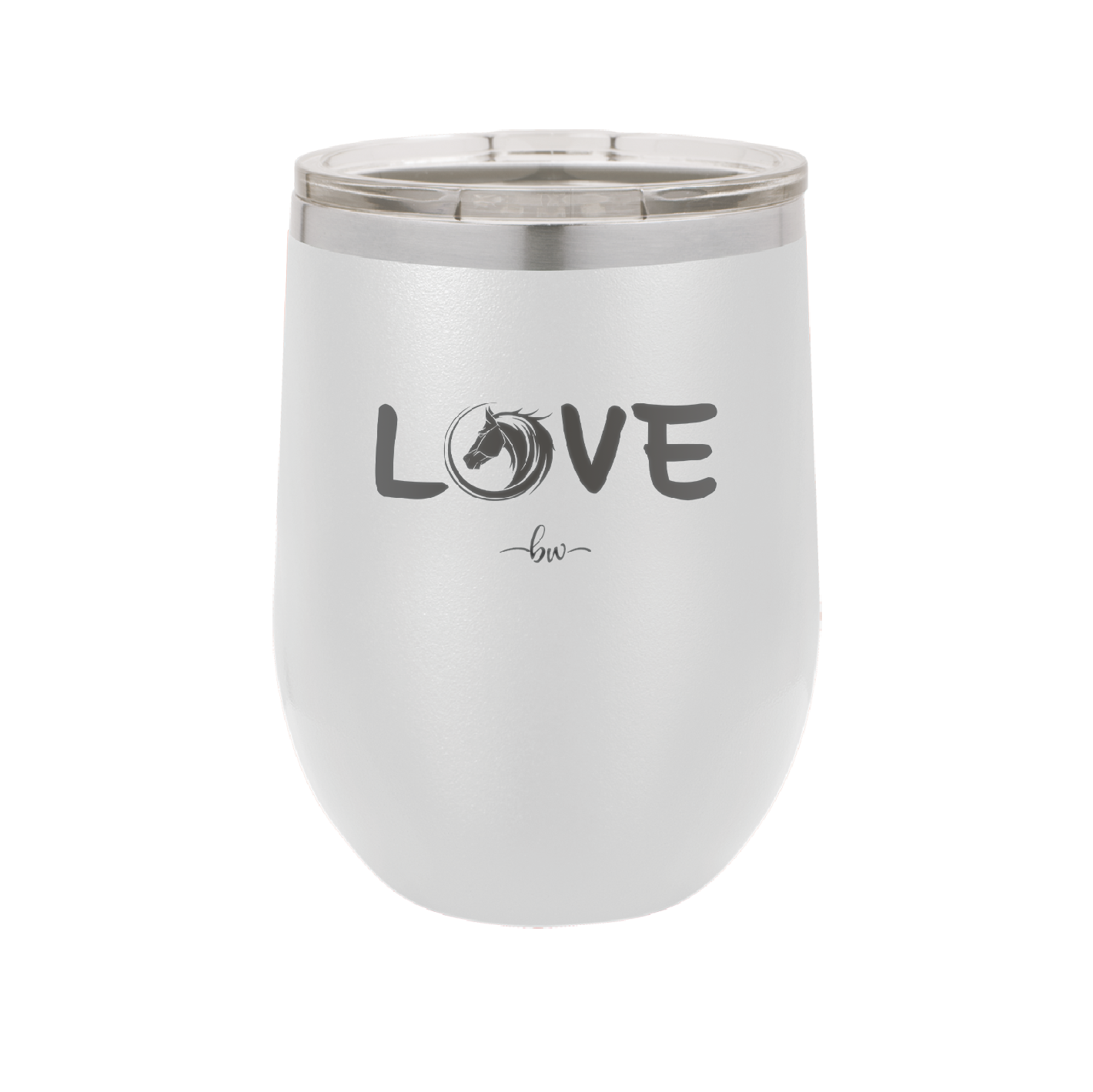 Love Horse Head - Laser Engraved Stainless Steel Drinkware - 1374 -