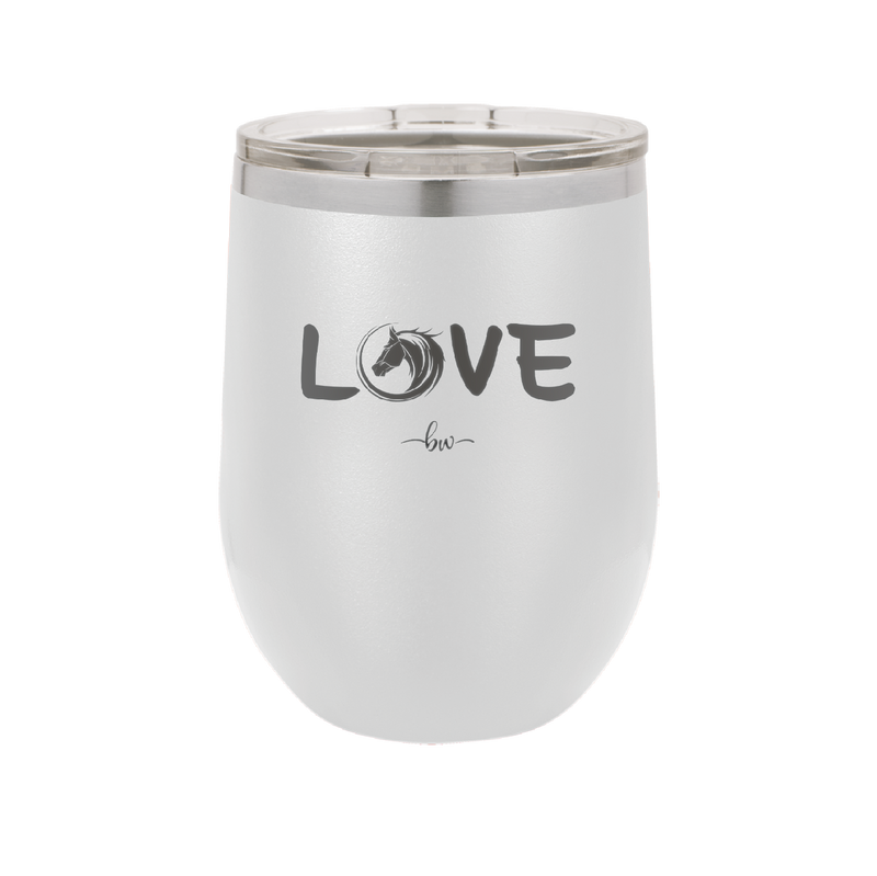 Love Horse Head - Laser Engraved Stainless Steel Drinkware - 1374 -