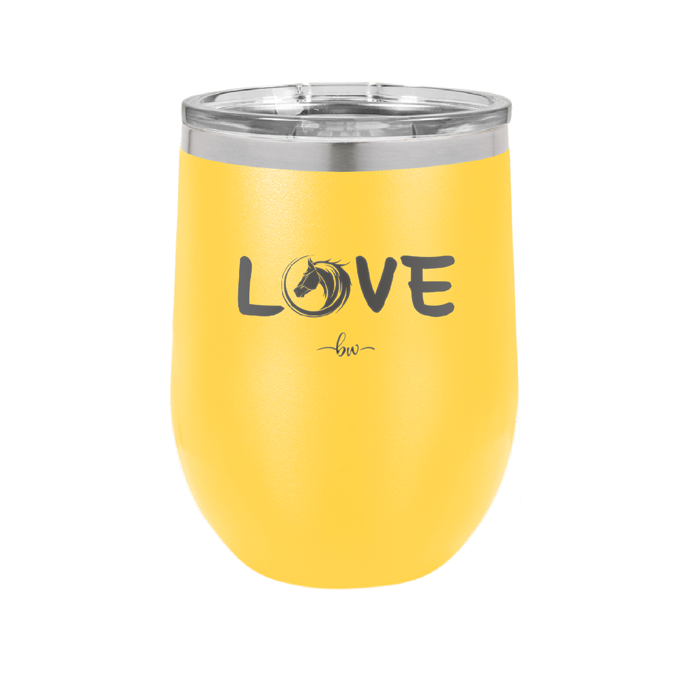 Love Horse Head - Laser Engraved Stainless Steel Drinkware - 1374 -