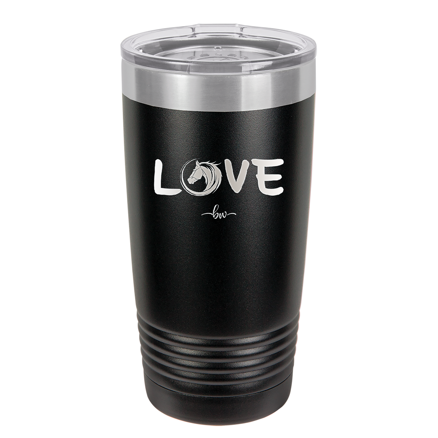 Love Horse Head - Laser Engraved Stainless Steel Drinkware - 1374 -