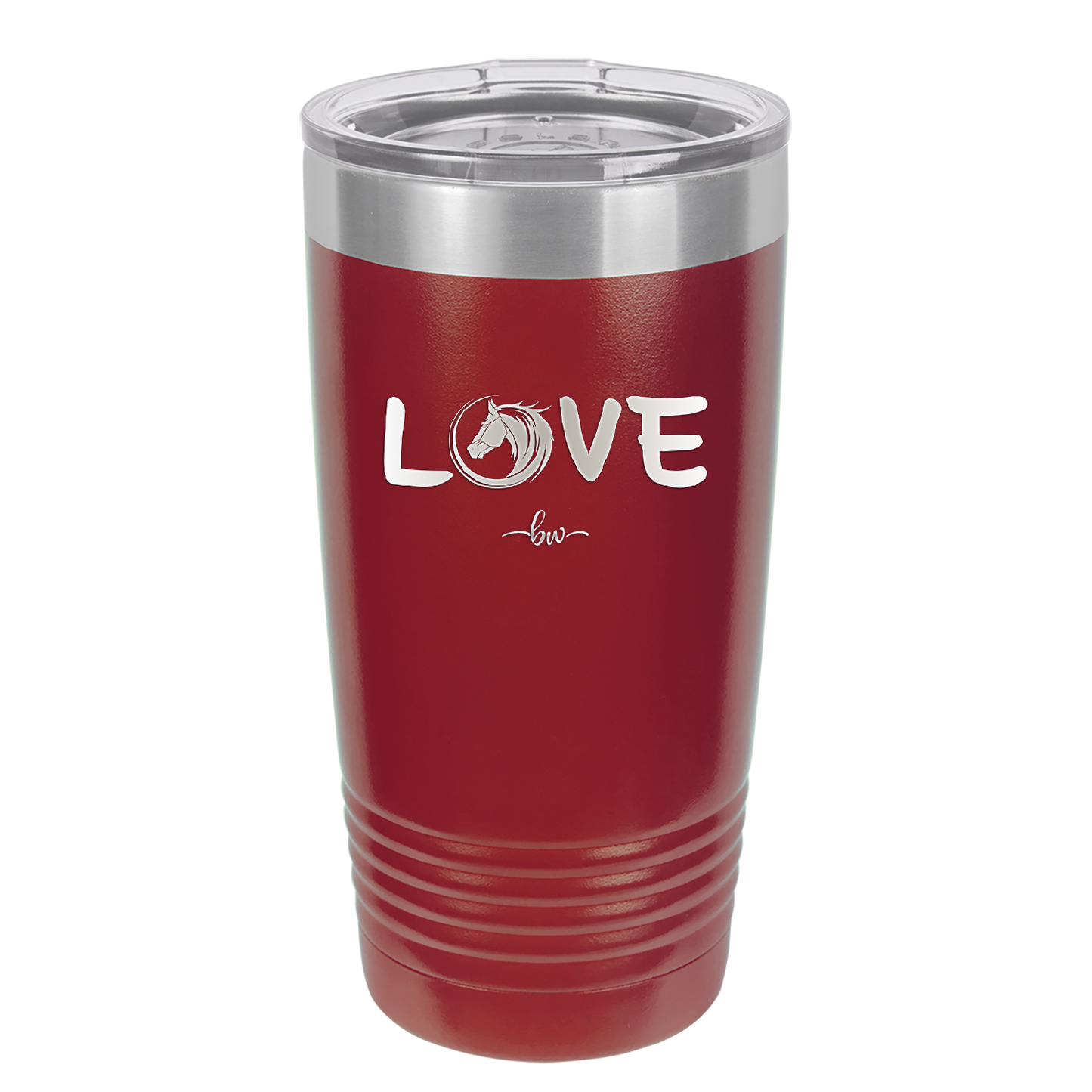 Love Horse Head - Laser Engraved Stainless Steel Drinkware - 1374 -