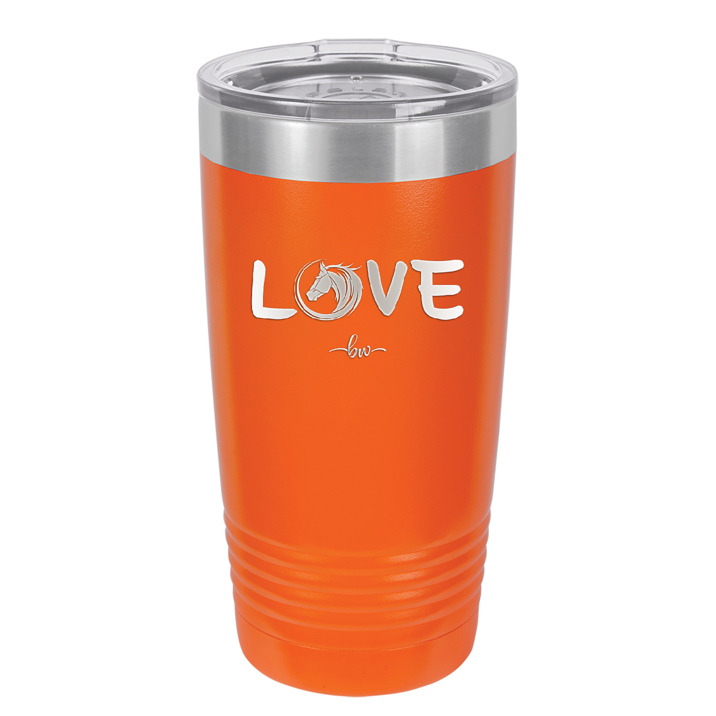 Love Horse Head - Laser Engraved Stainless Steel Drinkware - 1374 -