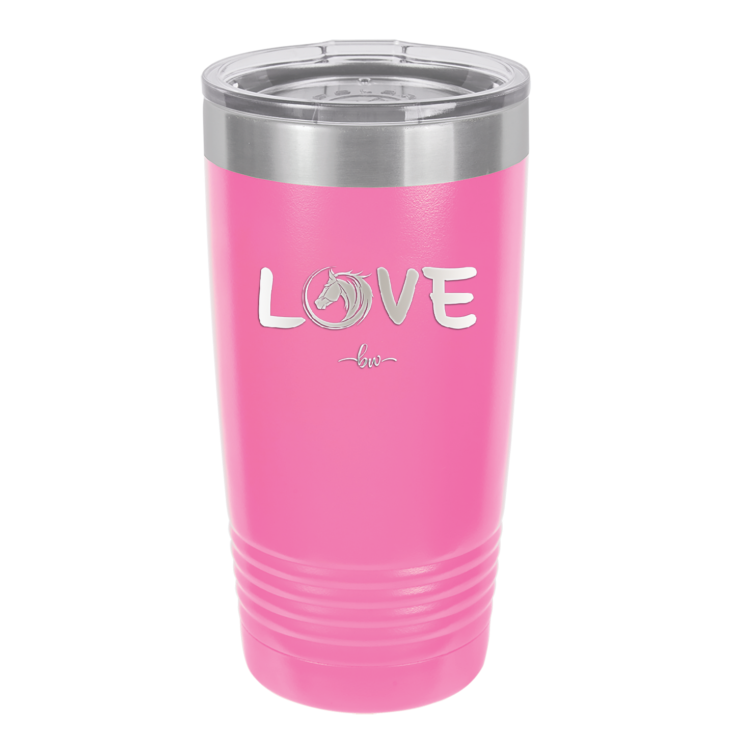 Love Horse Head - Laser Engraved Stainless Steel Drinkware - 1374 -
