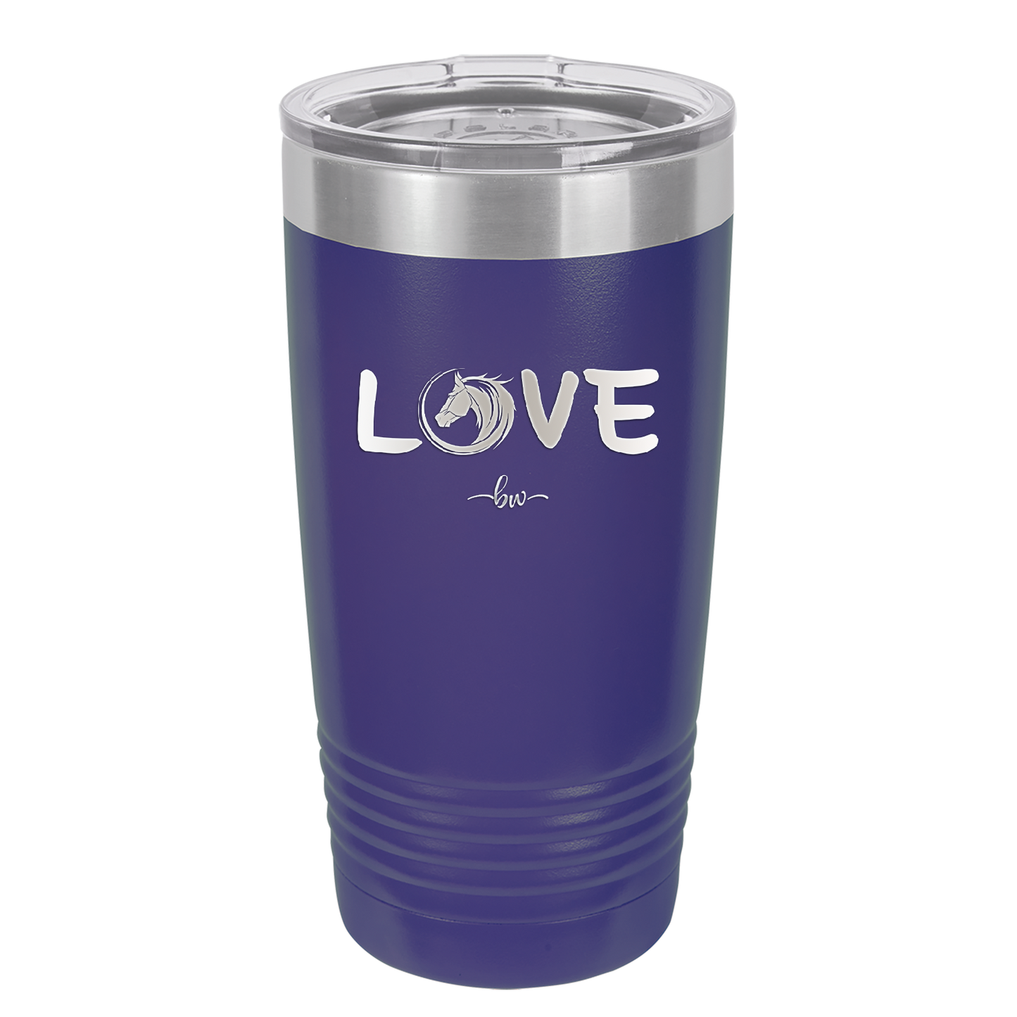 Love Horse Head - Laser Engraved Stainless Steel Drinkware - 1374 -