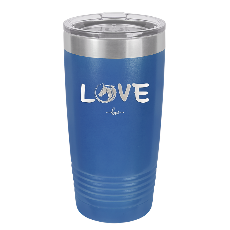 Love Horse Head - Laser Engraved Stainless Steel Drinkware - 1374 -