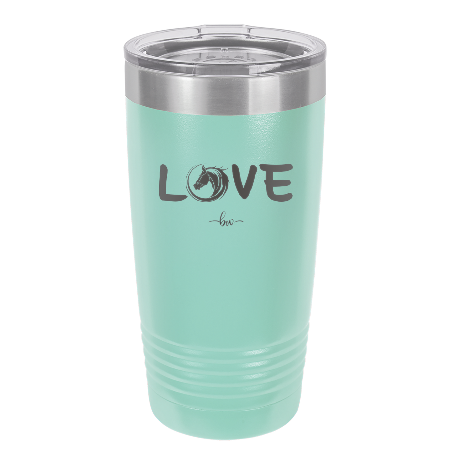 Love Horse Head - Laser Engraved Stainless Steel Drinkware - 1374 -