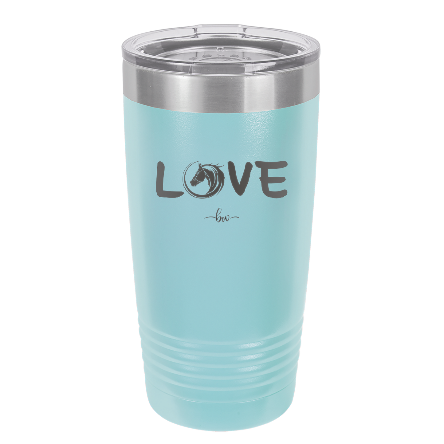 Love Horse Head - Laser Engraved Stainless Steel Drinkware - 1374 -