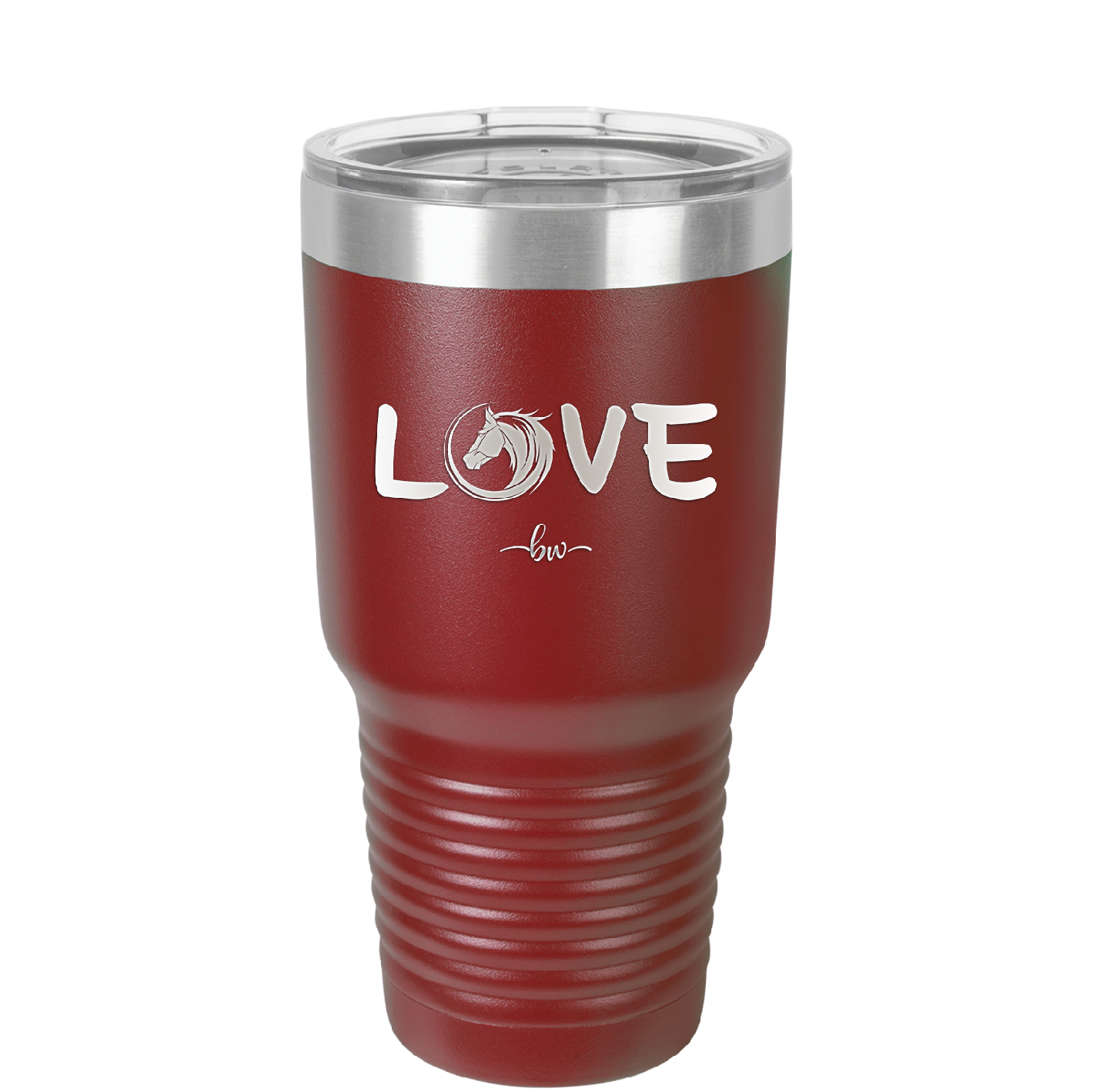 Love Horse Head - Laser Engraved Stainless Steel Drinkware - 1374 -