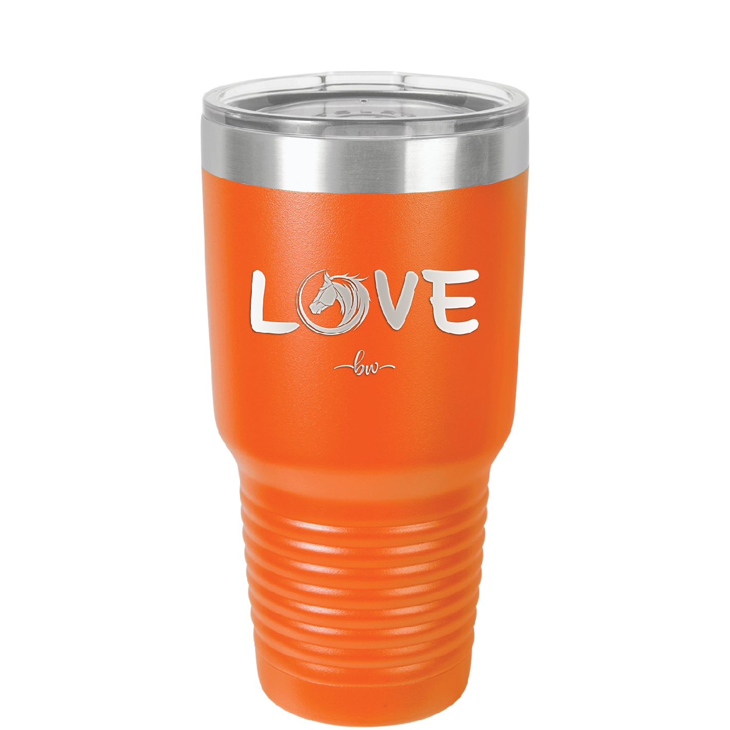 Love Horse Head - Laser Engraved Stainless Steel Drinkware - 1374 -