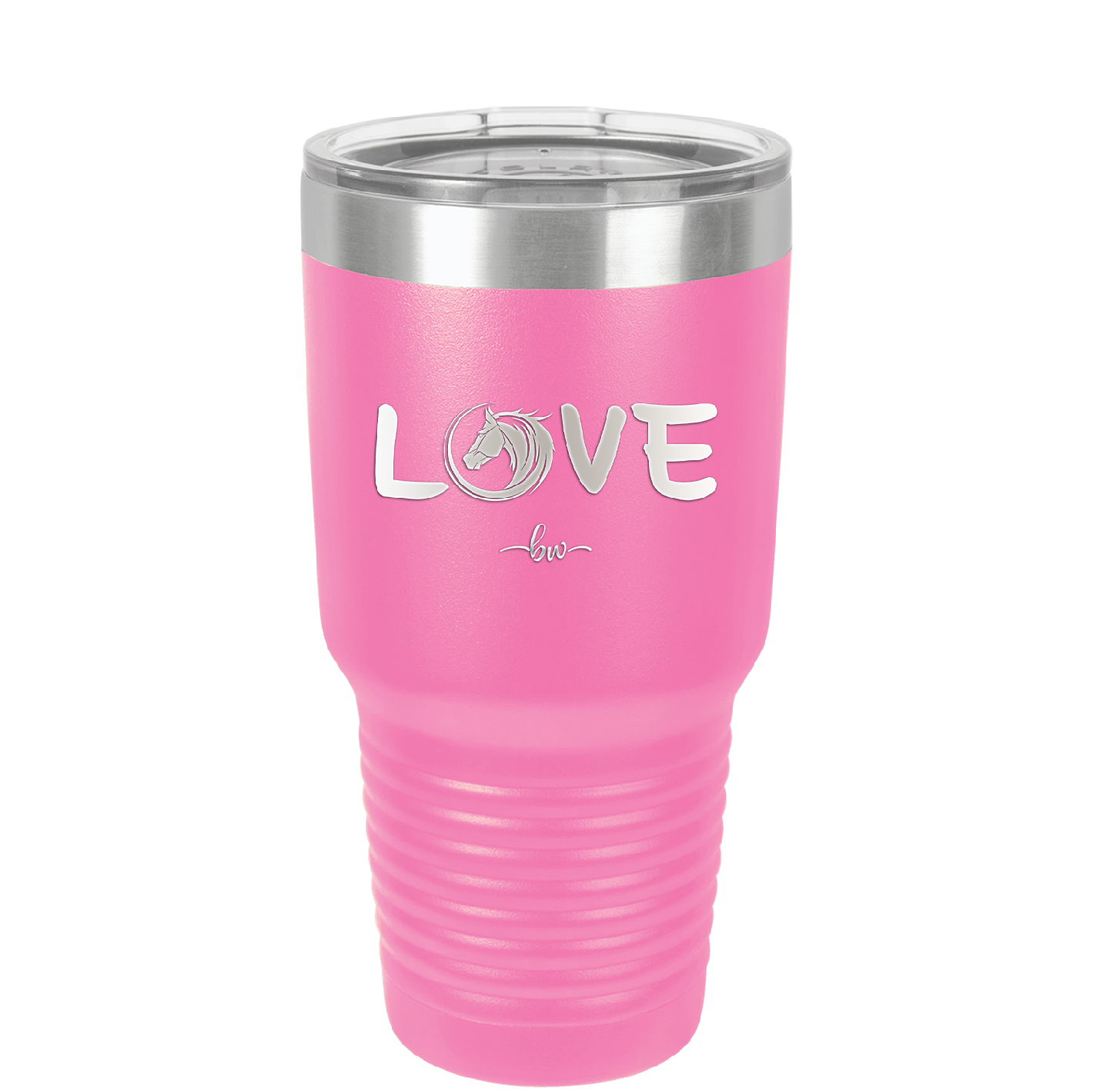 Love Horse Head - Laser Engraved Stainless Steel Drinkware - 1374 -