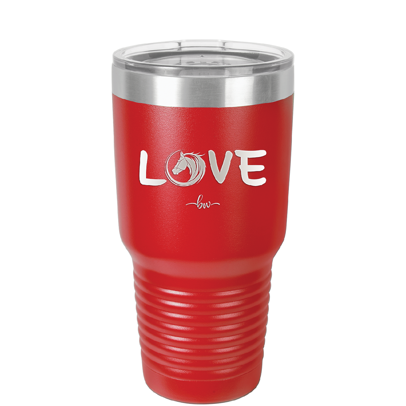 Love Horse Head - Laser Engraved Stainless Steel Drinkware - 1374 -