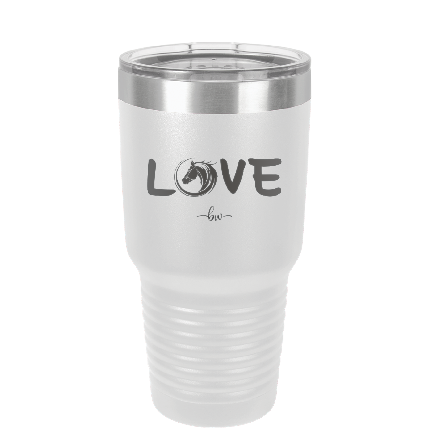 Love Horse Head - Laser Engraved Stainless Steel Drinkware - 1374 -